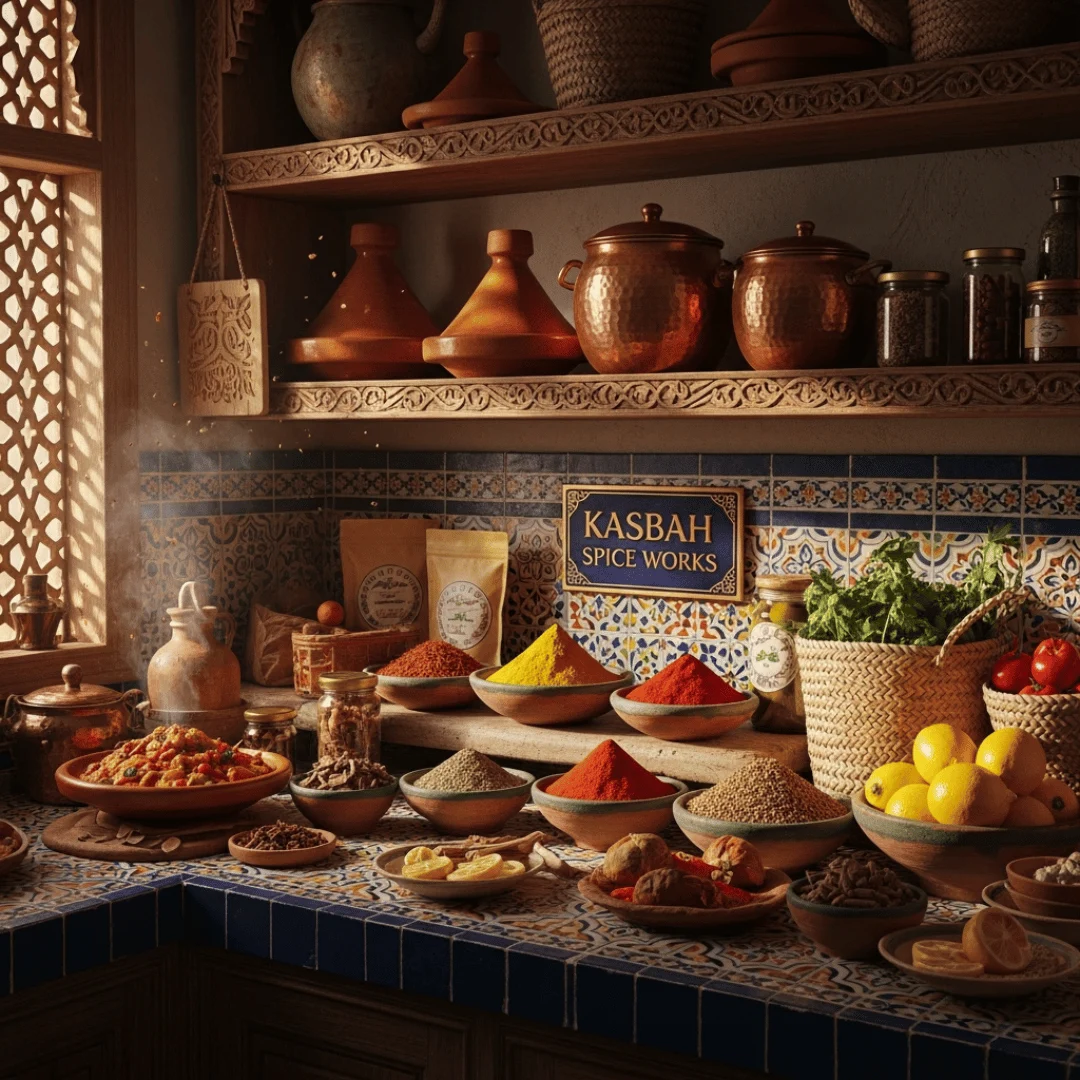 Kasbah Spice Works – Moroccan F&B branding preview