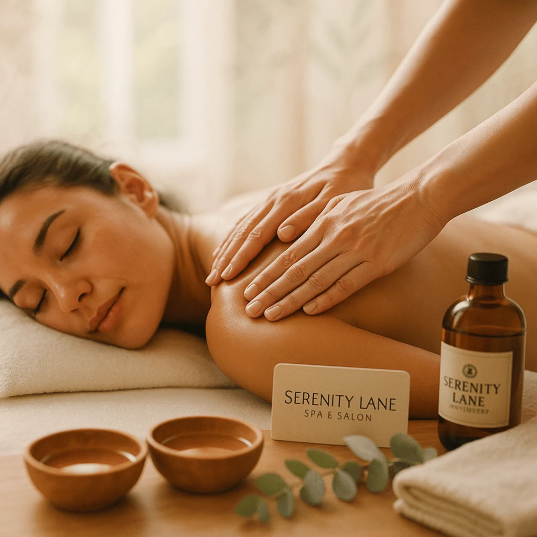 Serenity Lane Spa & Salon – wellness brand creative preview