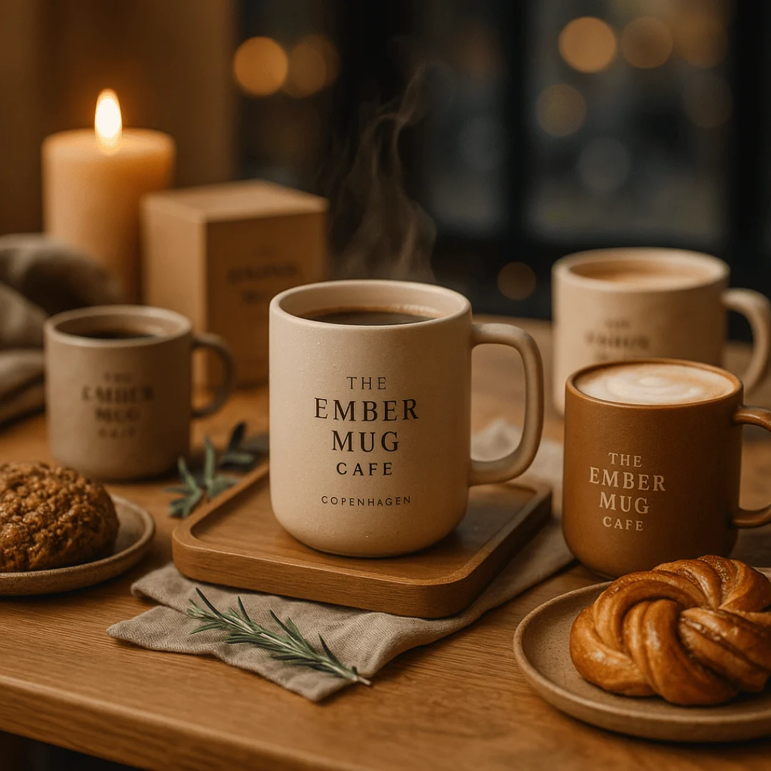 The Ember Mug Café – artisan café branding preview