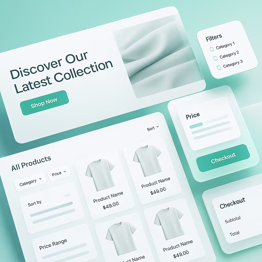 eCommerce website design showcase